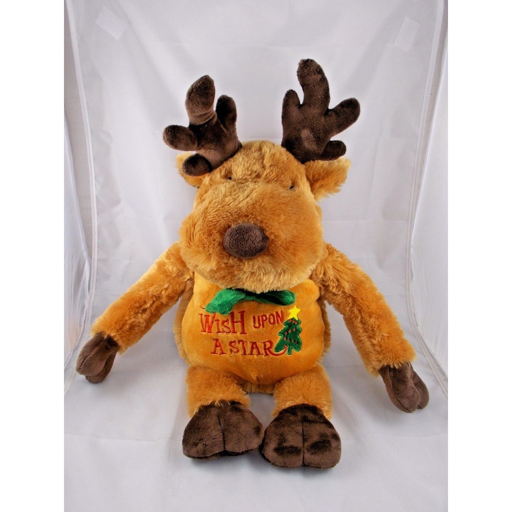 Dan Dee Reindeer Deer Plush Wish Upon a Star Christmas 18 Inch Stuffed Animal